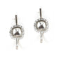 White Sunburst Earrings with Cubic Zirconia