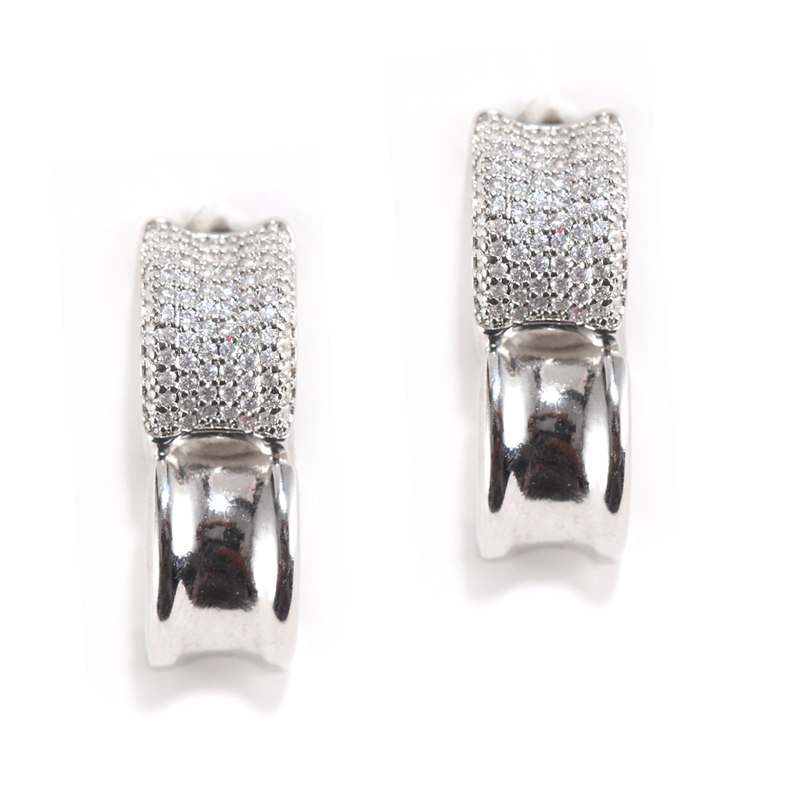 Sparkling Premium CZ Huggie Earrings