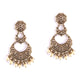 Layered Pearl Drops Antique Long Earrings