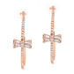 Diamond Bow Earrings with Cubic Zirconia