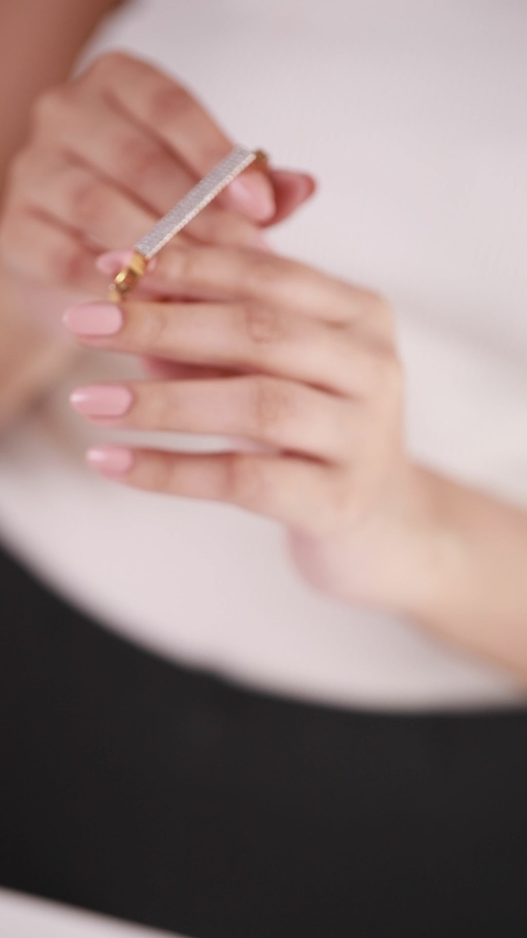 Gold Aztec Bracelet with Cubic Zirconia
