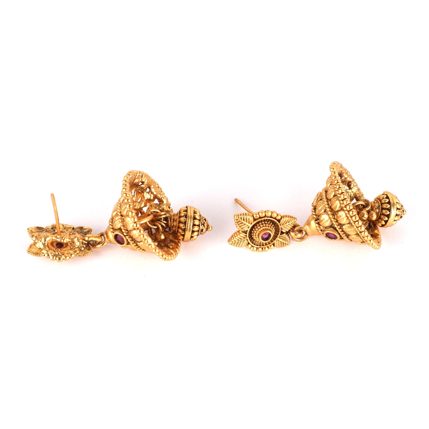 Vintage India Golden Trinket Set with Earrings