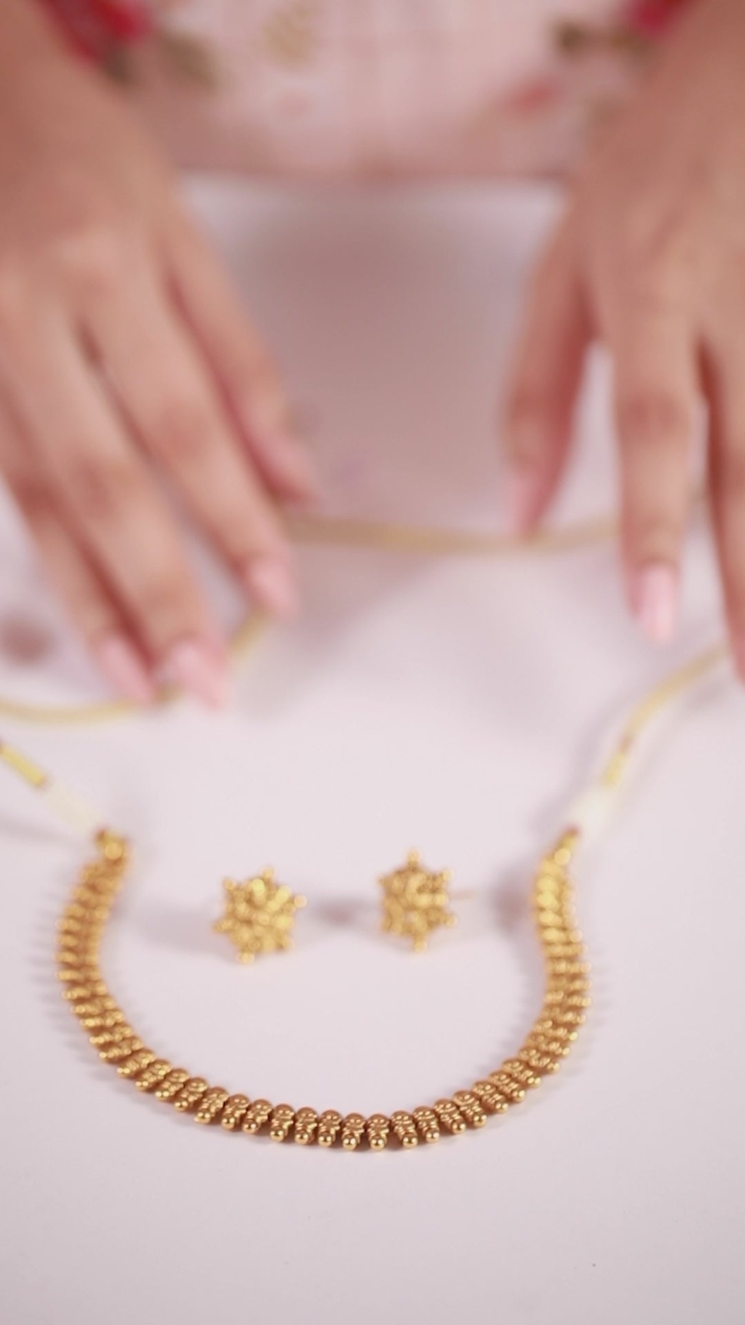 Vintage India Princess Necklace with Earrings