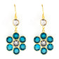 Gold Plated Colorful Yellow Sapphire Beauty Earrings