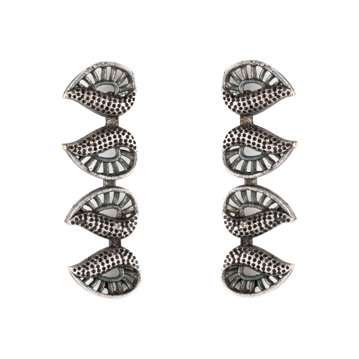 Vintage Silver Oxidised Ritvika Earrings