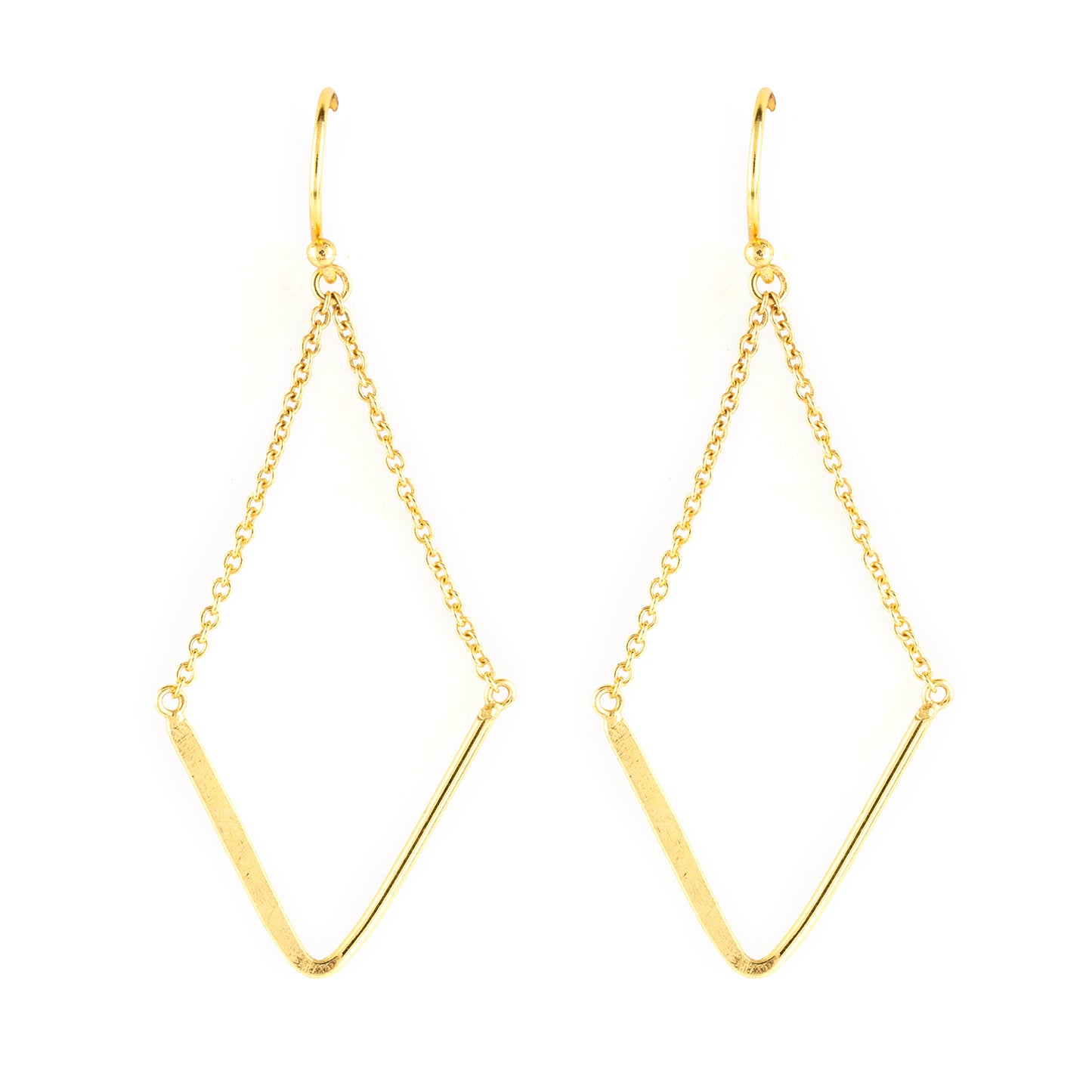 Gold Plated Everyday Chain Hanger Earrings