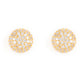 18K Gold and Silver Plated Diamond Love and Light Stud Earrings