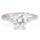 Leading Lady Solitaire Ring in Silver Rhodium Plating and CZ Stones (Adjustable)