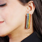 Gold Toned Rainbow Earrings