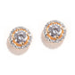 Circle Glam Studs with Cubic Zirconia