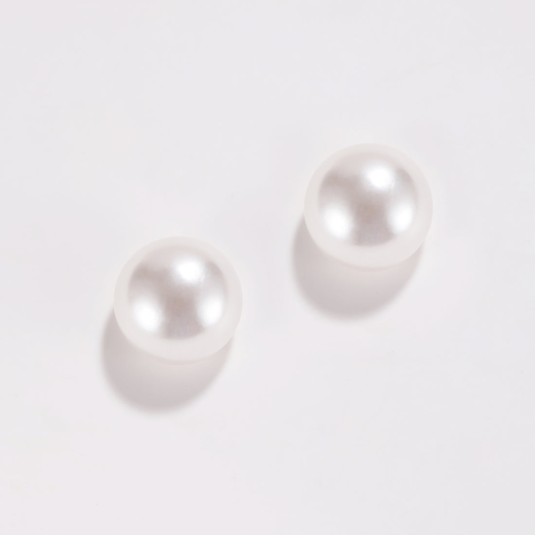 White Pearl Stud Earrings