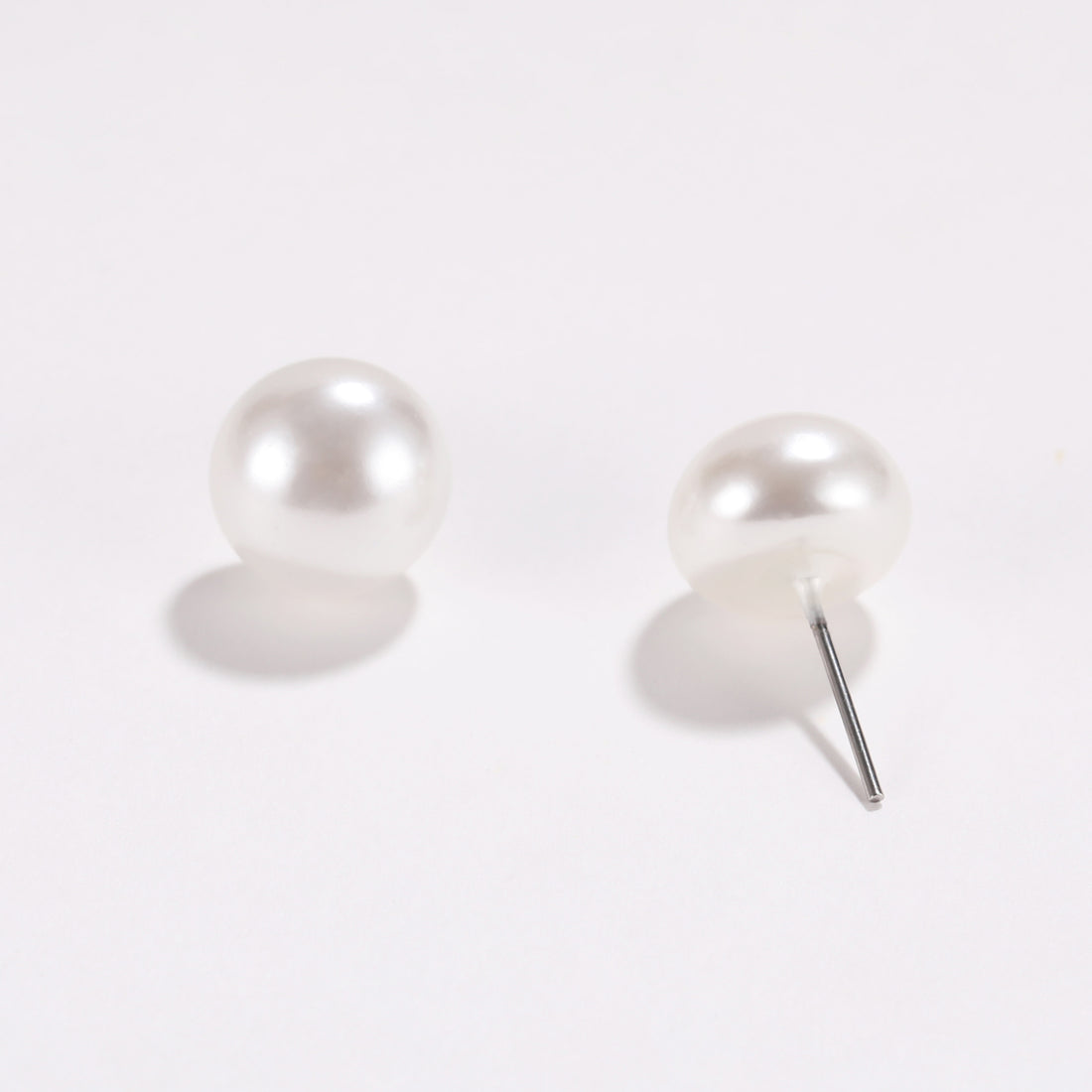 White Pearl Stud Earrings