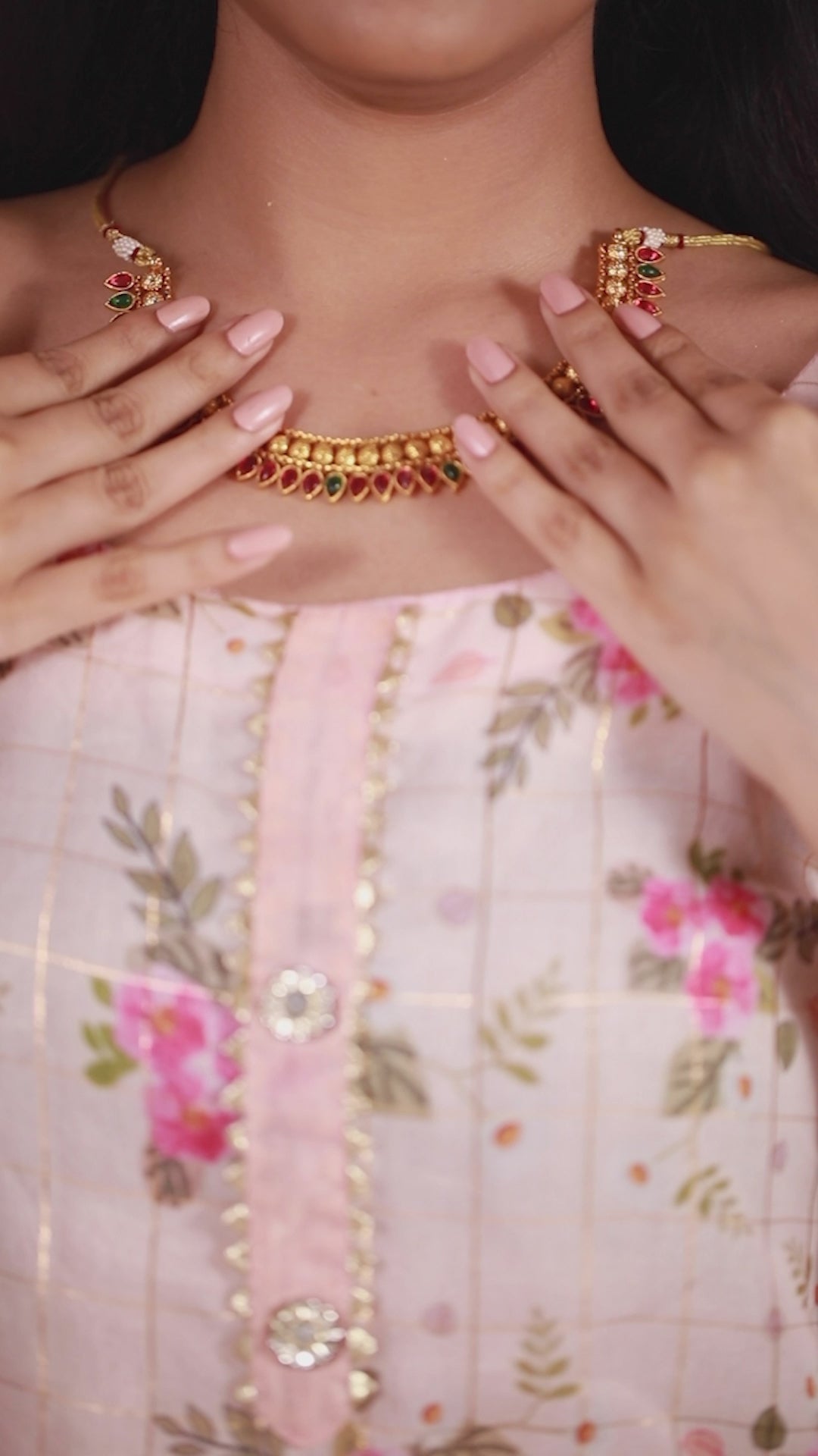 Vintage India Empress Necklace Set with Earrings