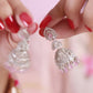 American Diamond and Rose Gem chandelier Jhumka Earrings