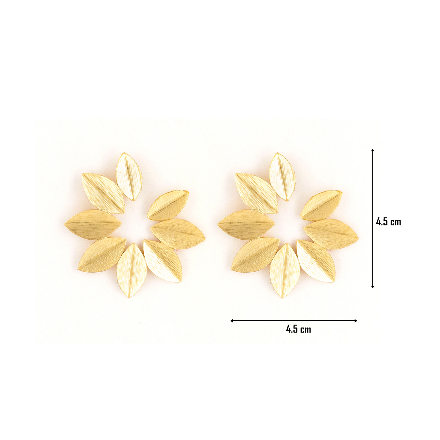 Gold Plated Luxe Bunch of Petals Earrings