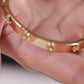 Gold Heart Studded Bracelet