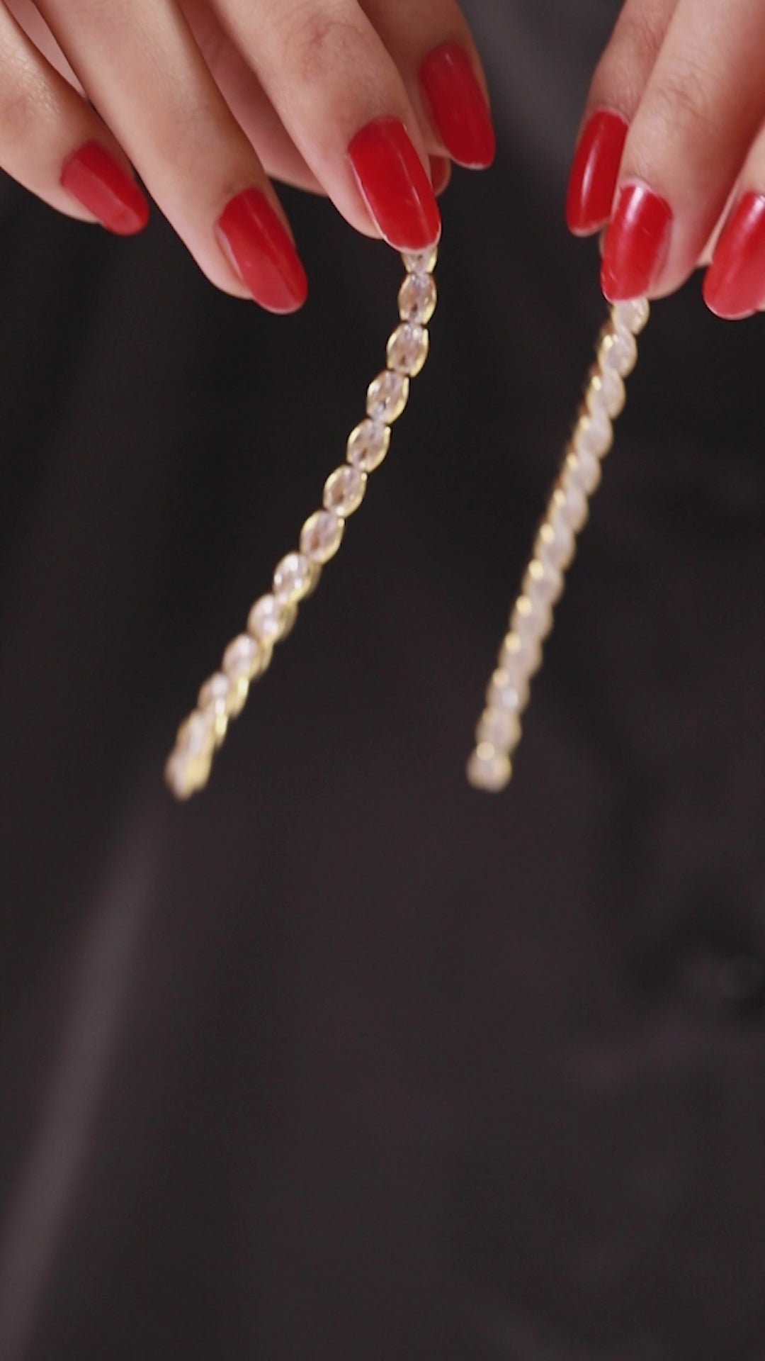 American Diamond Single Drop Earrings