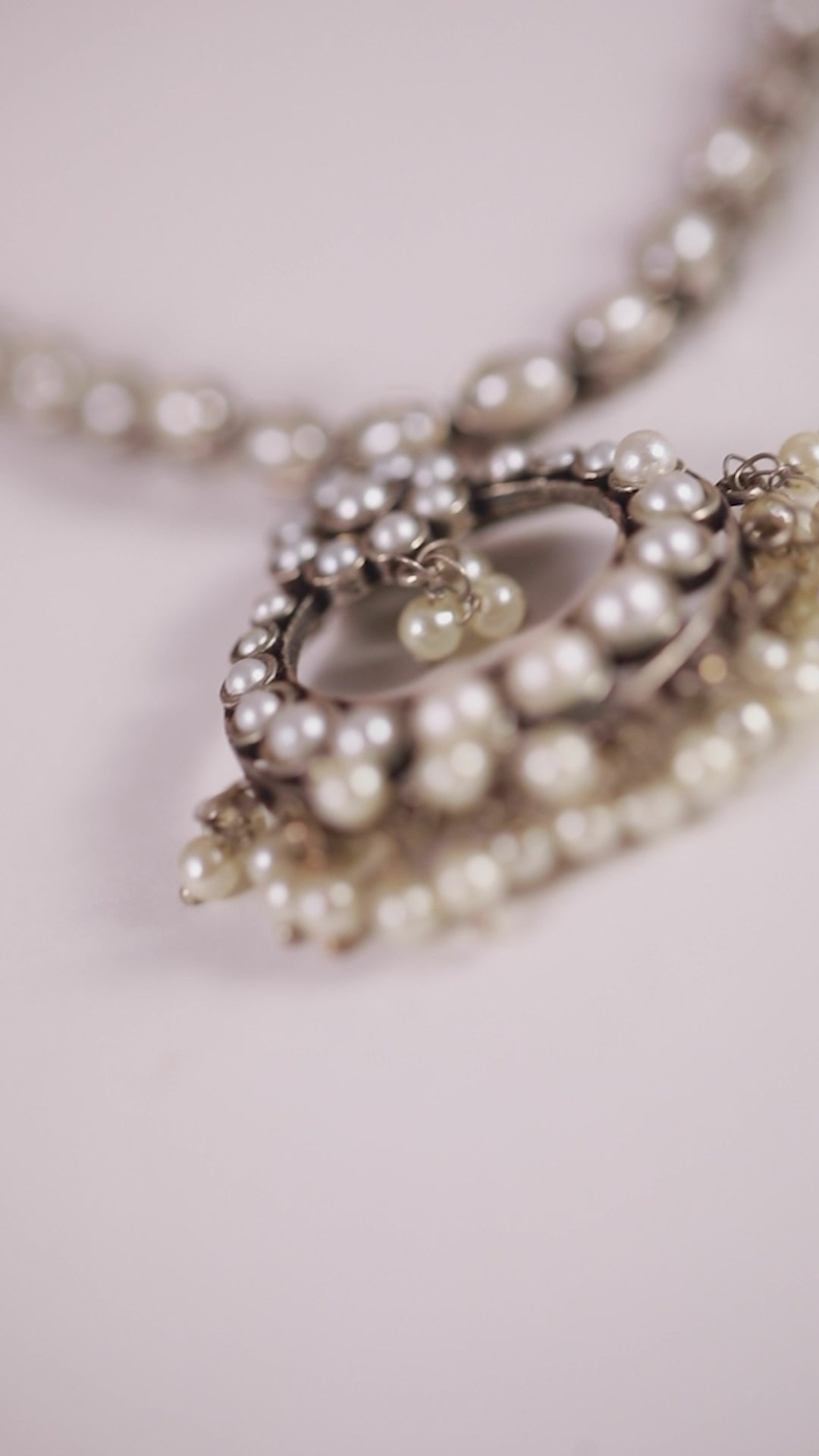 Tribal India Oxidised Pearl Set with Earrings